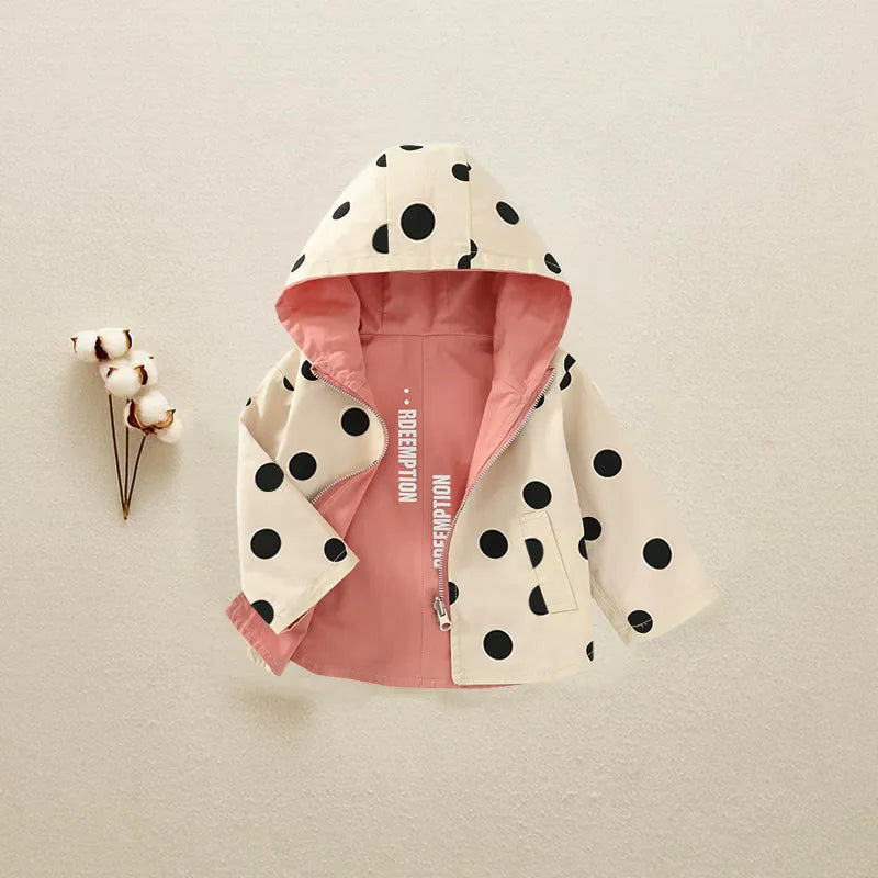 Double Sided Trench Coat with Hoodie for Children Multivariant-6